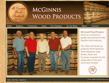 Tablet Screenshot of mcginniswoodproductsinc.com